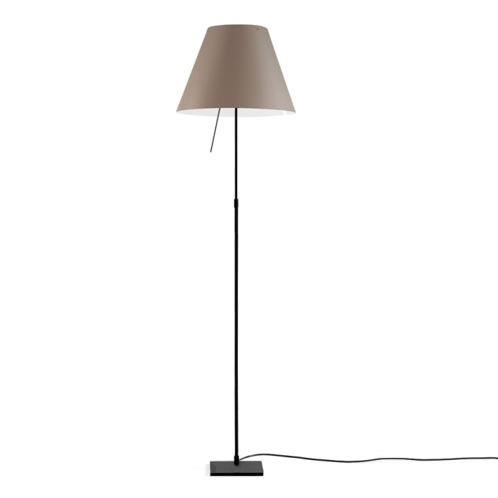 Costanza teleskopowa - Luceplan - lampa podłogowa – kolor Czarny (nr kat. LP-D13T-TELESCOPIC-BLACK-SHADED)