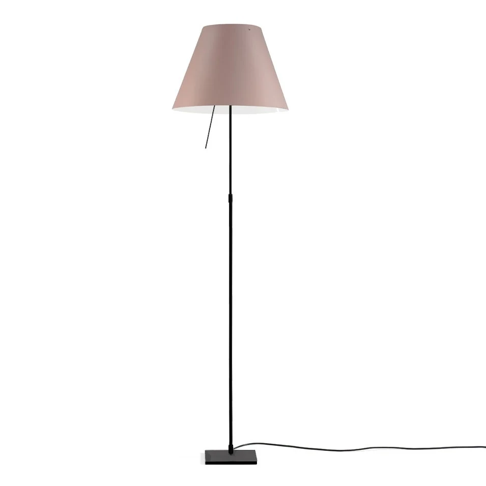 Costanza teleskopowa - Luceplan - lampa podłogowa – kolor Czarny (nr kat. LP-D13T-TELESCOPIC-BLACK-SOFT-S)