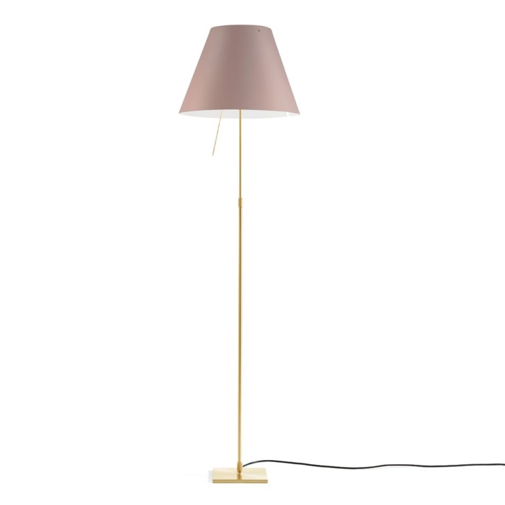Costanza teleskopowa - Luceplan - lampa podłogowa – kolor Mosiądz (nr kat. LP-D13T-TELESCOPIC-BRASS-SOFT-S)