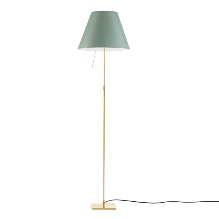 Costanza teleskopowa - Luceplan - lampa podłogowa – kolor Mosiądz (nr kat. LP-D13T-TELESCOPIC-BRASS-COMFOR)