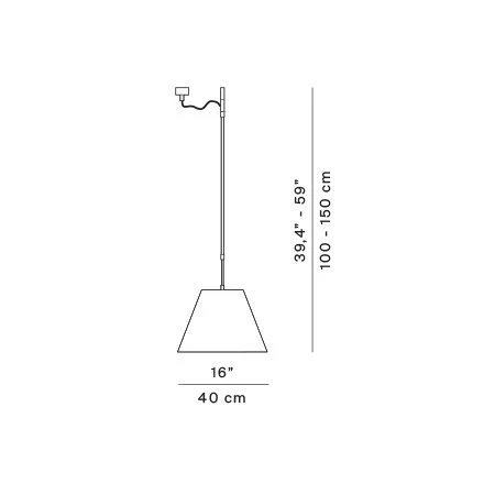 Costanza teleskopowa - Luceplan - lampa wisząca – zdjęcie 5
