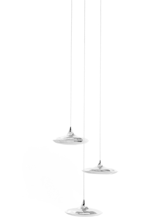 Lampin 17 Set 3 - Zieta - zestaw 3 × lampa wisząca – kolor Inox Polished (nr kat. ZE-LAMPIN-17-SET3-INX-27)