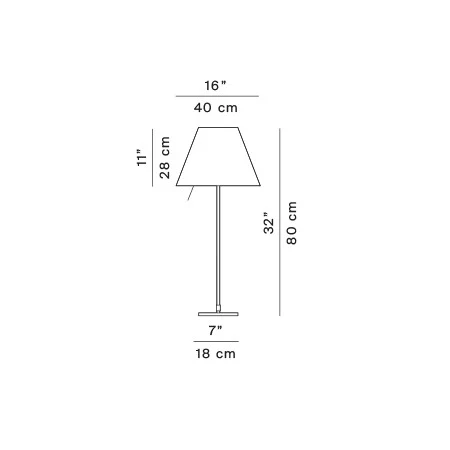 Costanza stała - Luceplan - lampa stołowa – zdjęcie 7