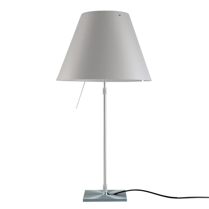 Costanza teleskopowa - Luceplan - lampa stołowa – kolor Aluminium (nr kat. LP-D13-TELESCOPIC-ALU-MISTIC-ON)