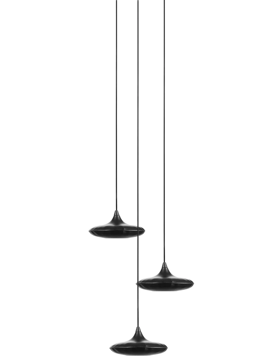 Lampin 17 Set 3 - Zieta - zestaw 3 × lampa wisząca – kolor Black Matt 9005 (nr kat. ZE-LAMPIN-17-SET3-BLK-30)