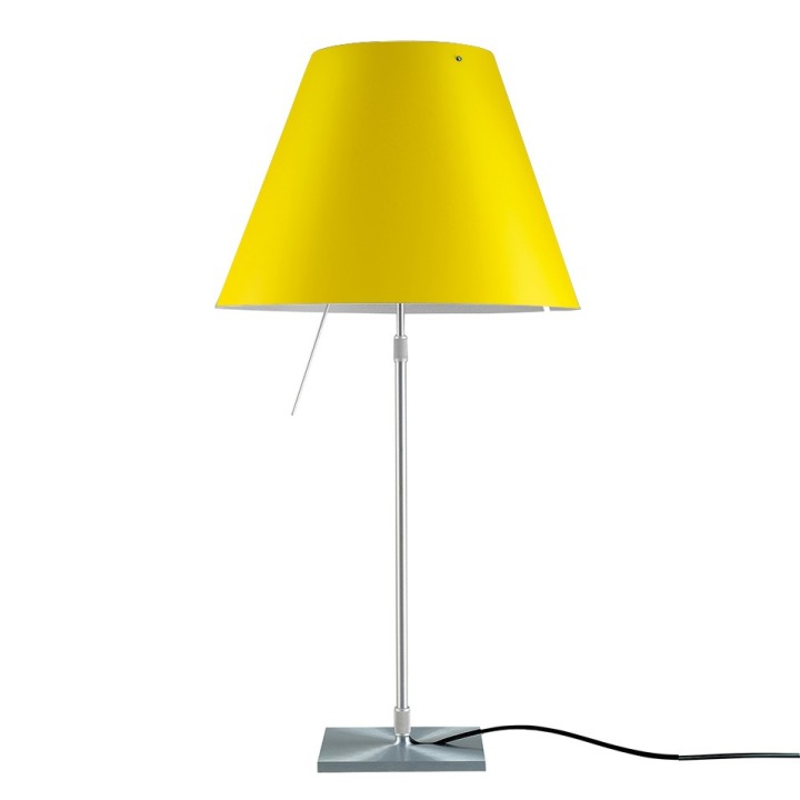 Costanza teleskopowa - Luceplan - lampa stołowa – kolor Aluminium (nr kat. LP-D13-TELESCOPIC-ALU-SMART-ON-O)