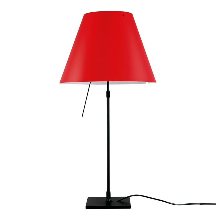 Costanza teleskopowa - Luceplan - lampa stołowa – kolor Czarny (nr kat. LP-D13-TELESCOPIC-BLACK-PRIMAR-O)