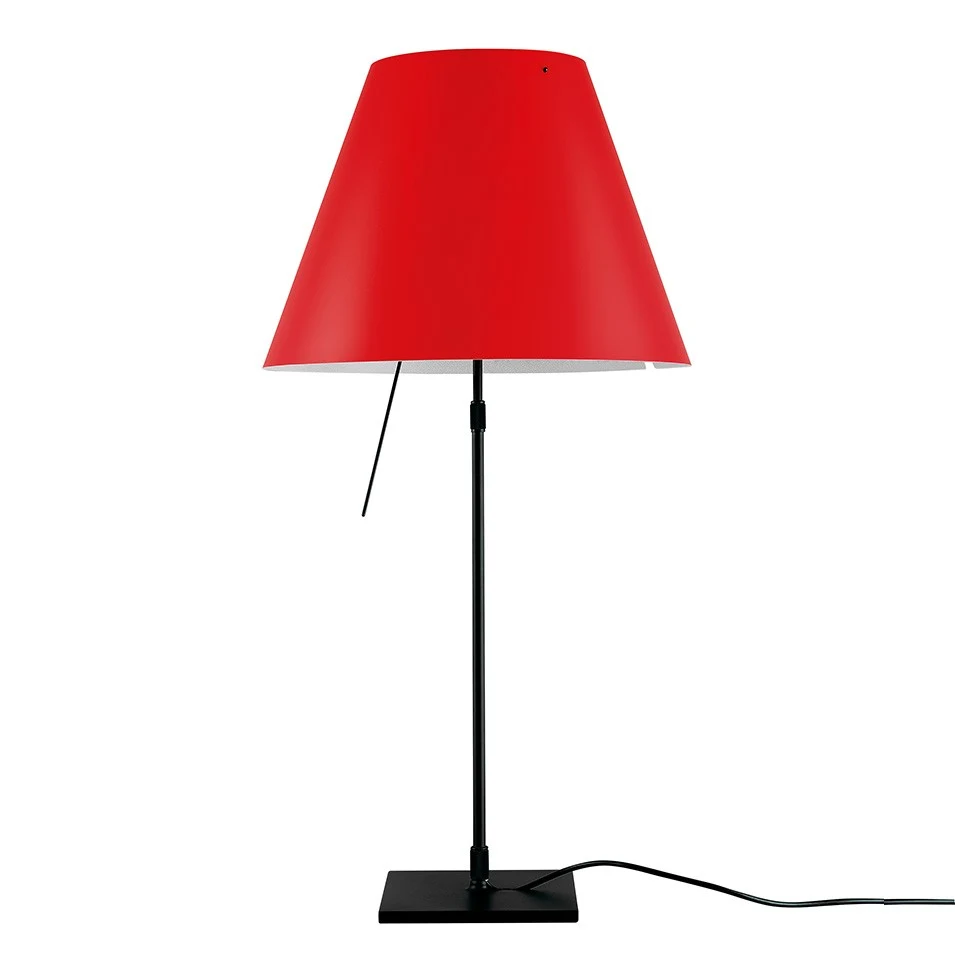 Costanza teleskopowa - Luceplan - lampa stołowa – kolor Czarny (nr kat. LP-D13-TELESCOPIC-BLACK-PRIMAR-O)