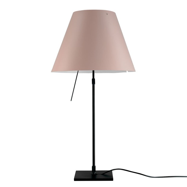 Costanza teleskopowa - Luceplan - lampa stołowa – kolor Czarny (nr kat. LP-D13-TELESCOPIC-BLACK-SOFT-S-O)
