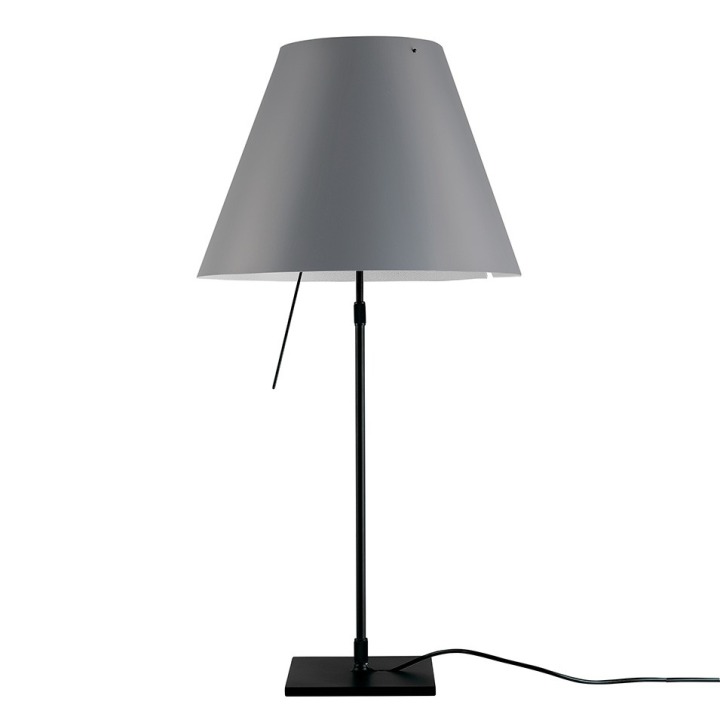 Costanza teleskopowa - Luceplan - lampa stołowa – kolor Czarny (nr kat. LP-D13-TELESCOPIC-BLACK-CONCRE-O)