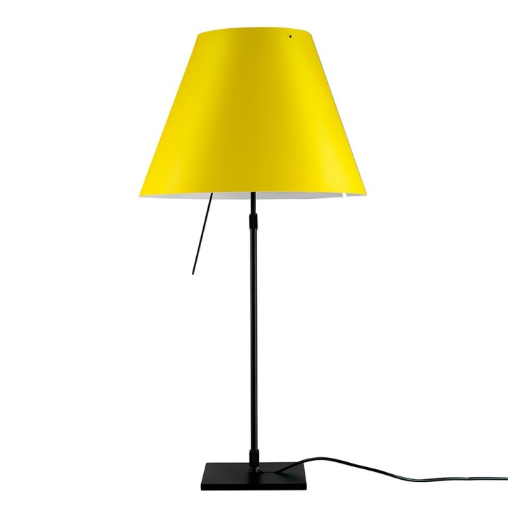 Costanza teleskopowa - Luceplan - lampa stołowa – kolor Czarny (nr kat. LP-D13-TELESCOPIC-BLACK-SMART-ON)