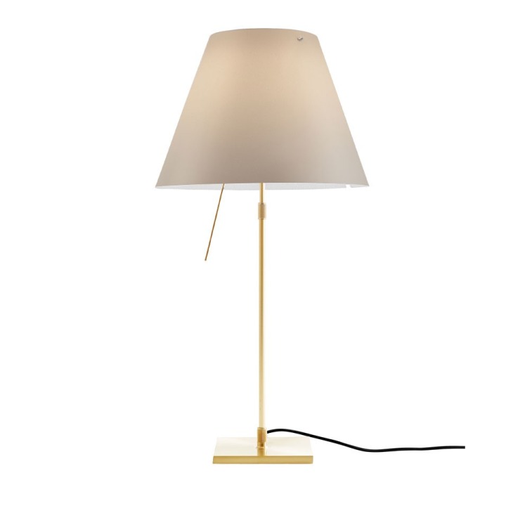 Costanza teleskopowa - Luceplan - lampa stołowa – kolor Mosiądz (nr kat. LP-D13-TELESCOPIC-BRASS-MISTIC-O)