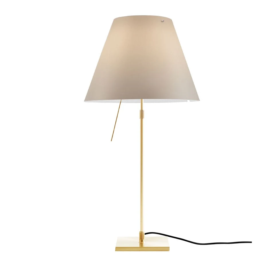 Costanza teleskopowa - Luceplan - lampa stołowa – kolor Mosiądz (nr kat. LP-D13-TELESCOPIC-BRASS-MISTIC-O)