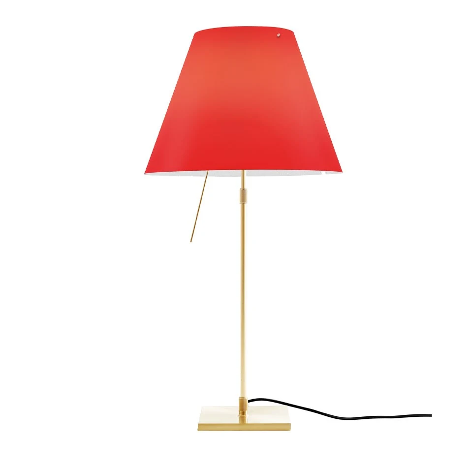 Costanza teleskopowa - Luceplan - lampa stołowa – kolor Mosiądz (nr kat. LP-D13-TELESCOPIC-BRASS-PRIMAR-O)