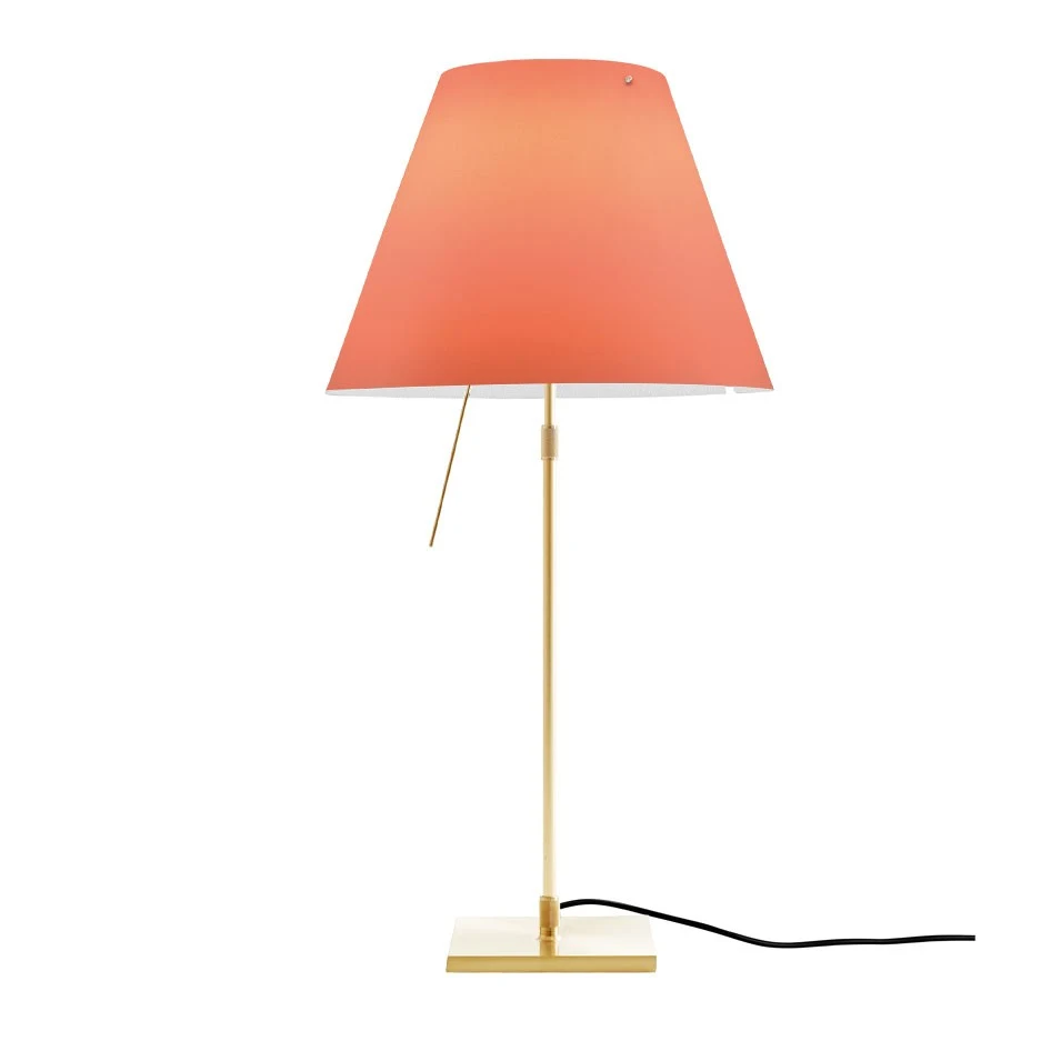 Costanza teleskopowa - Luceplan - lampa stołowa – kolor Mosiądz (nr kat. LP-D13-TELESCOPIC-BRASS-EDGY-P-O)