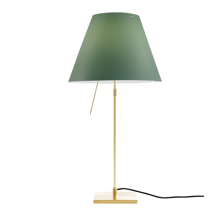 Costanza teleskopowa - Luceplan - lampa stołowa – kolor Mosiądz (nr kat. LP-D13-TELESCOPIC-BRASS-COMFOR-O)