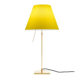 Costanza teleskopowa - Luceplan - lampa stołowa – kolor Mosiądz (nr kat. LP-D13-TELESCOPIC-BRASS-SMART-ON)