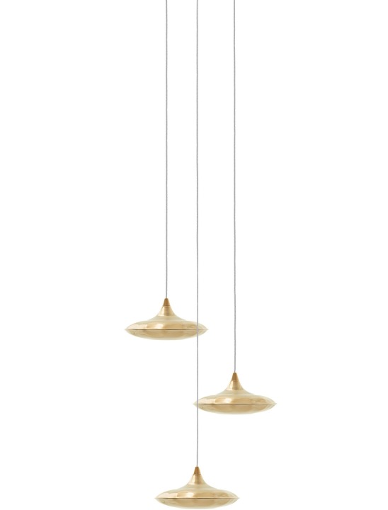 Lampin 17 Set 3 - Zieta - zestaw 3 × lampa wisząca – kolor Heat Flamed Gold (nr kat. ZE-LAMPIN-17-SET3-GLD-30)