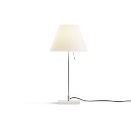 Costanzina z podstawą - Luceplan - lampa stołowa – kolor Aluminium (nr kat. 1D13=NPLC020)