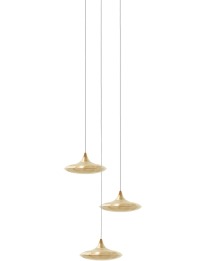 Lampin 17 Set 3 - Zieta - zestaw 3 × lampa wisząca – kolor Heat Flamed Gold (nr kat. ZE-LAMPIN-17-SET3-GLD-40)