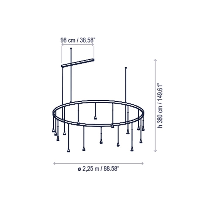Skybell Circle - Bover - lampa wisząca (nr kat. 35752219056)