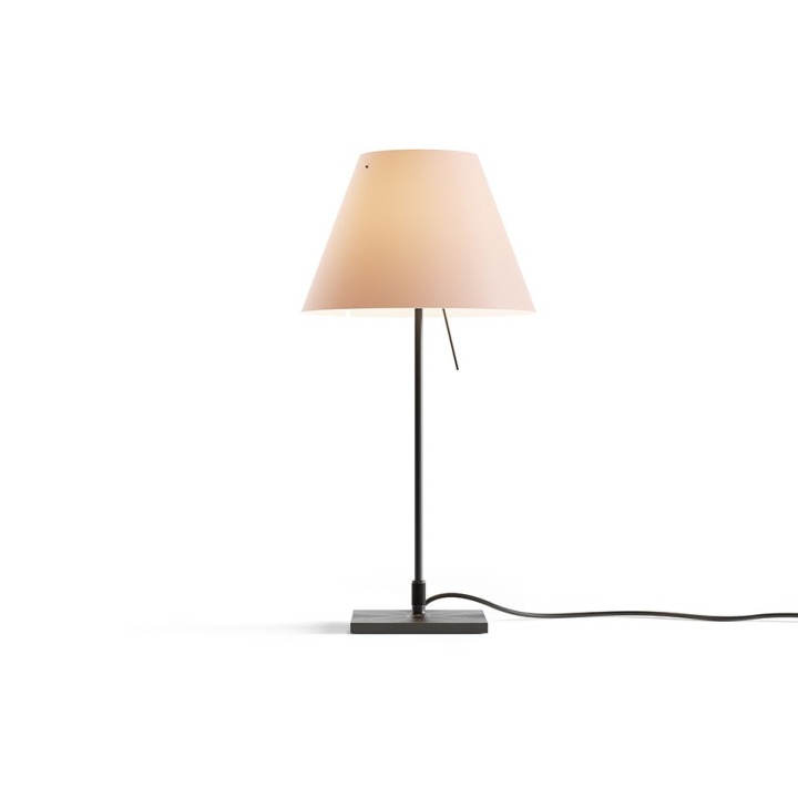 Costanzina z podstawą - Luceplan - lampa stołowa – kolor Czarny (nr kat. LP-D13PI-WITH-BASE-BLACK-SOFT-S)