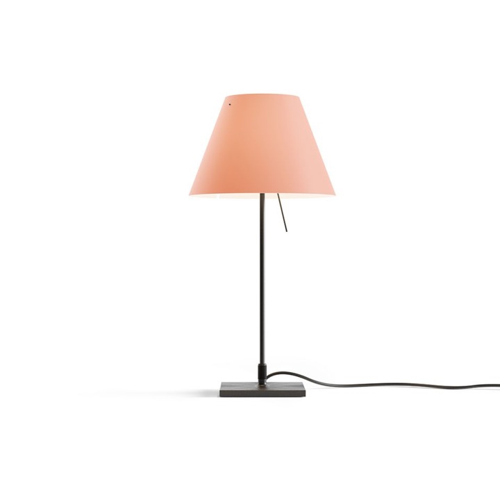 Costanzina z podstawą - Luceplan - lampa stołowa – kolor Czarny (nr kat. LP-D13PI-WITH-BASE-BLACK-EDGY-P)