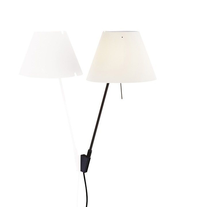 Costanzina - Luceplan - kinkiet – kolor Czarny (nr kat. LP-D13API-BLACK-WHITE)