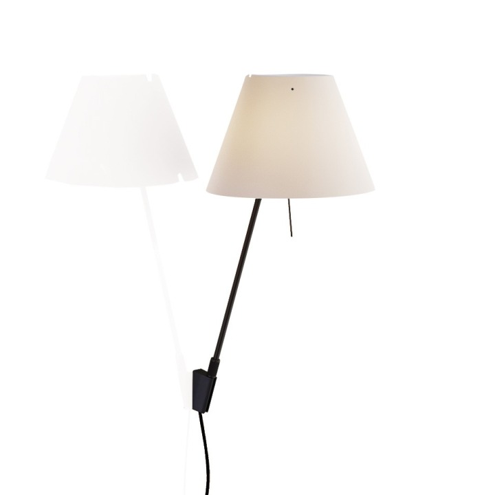 Costanzina - Luceplan - kinkiet – kolor Czarny (nr kat. LP-D13API-BLACK-MISTIC)