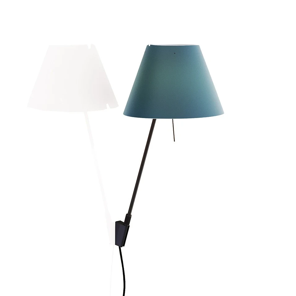 Costanzina - Luceplan - kinkiet – kolor Czarny (nr kat. LP-D13API-BLACK-PETROL)