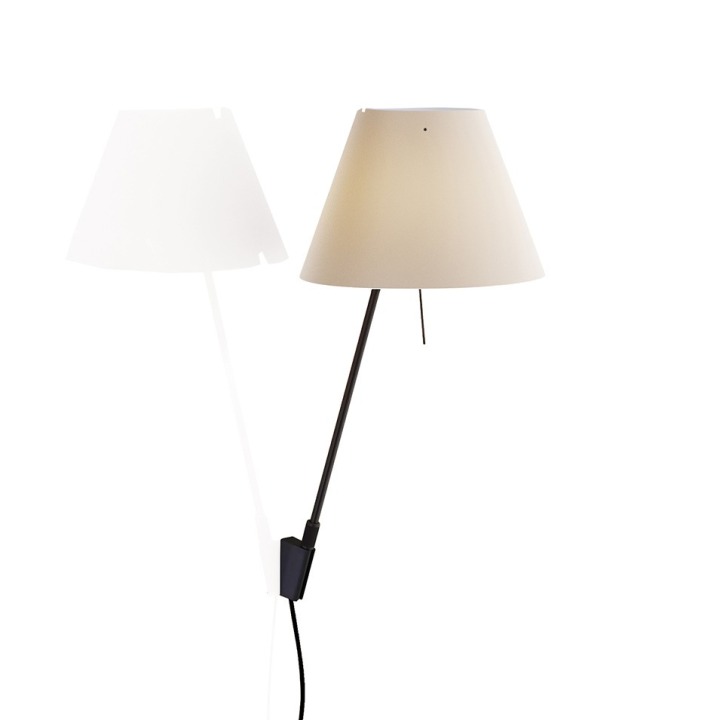 Costanzina - Luceplan - kinkiet – kolor Czarny (nr kat. LP-D13API-BLACK-SHADED)