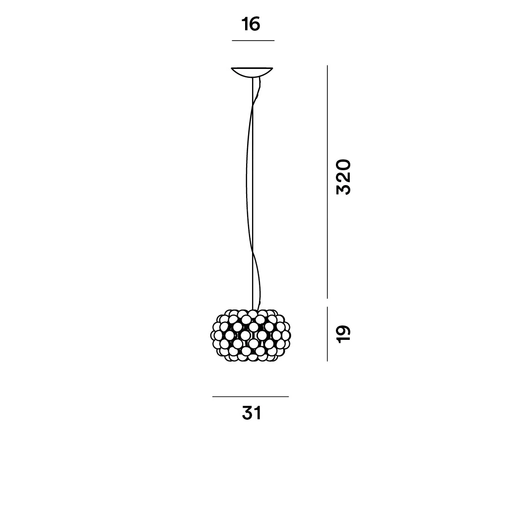 Caboche Plus Piccola - Foscarini - lampa wisząca – zdjęcie 5