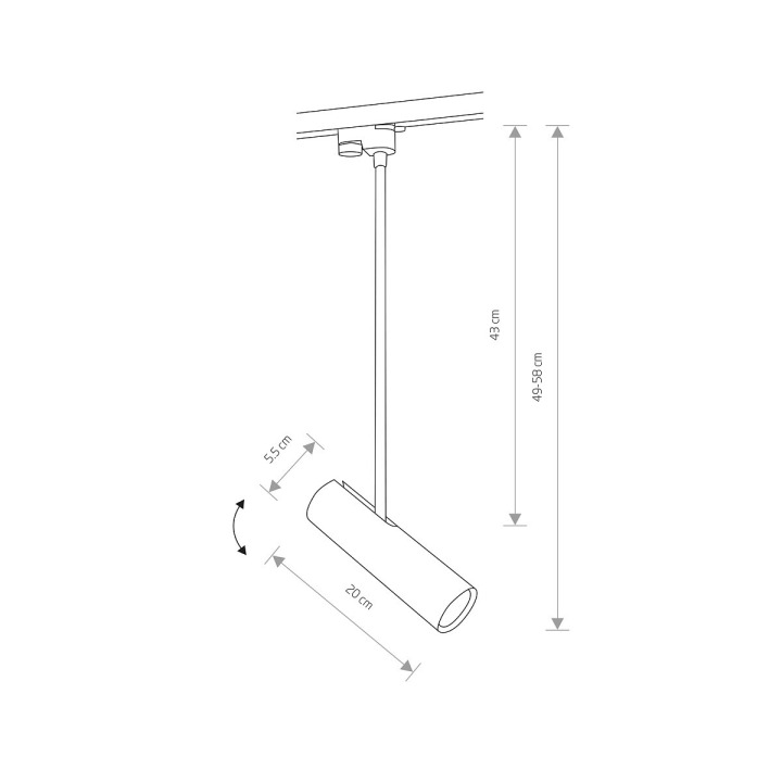 Lampa PROFILE EYE SUPER A do 1-obwodowego systemu szynowego - Nowodvorski – zdjęcie 3