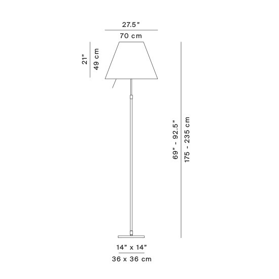 Grande Costanza teleskopowa - Luceplan - lampa podłogowa – zdjęcie 5