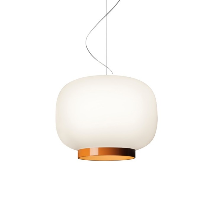 Chouchin 1 Reverse - Foscarini - lampa wisząca – kolor Biało-pomarańczowy (nr kat. FN210071L_05)