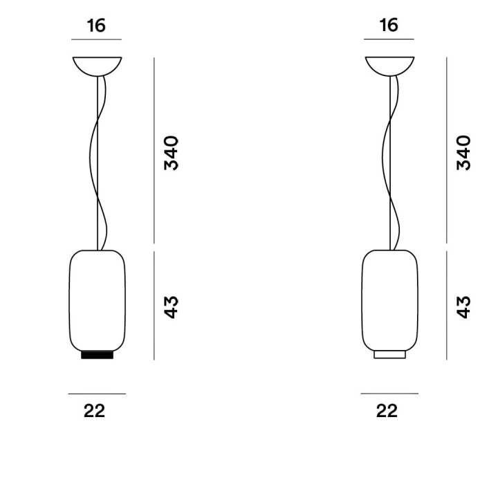 Chouchin 2 Bianco - Foscarini - lampa wisząca – zdjęcie 6