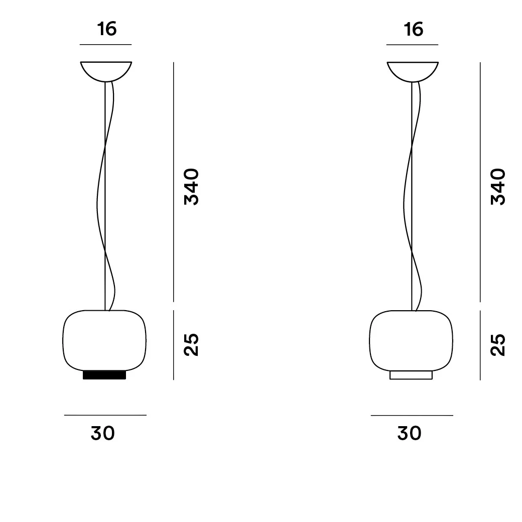 Chouchin 3 Bianco - Foscarini - lampa wisząca – zdjęcie 6