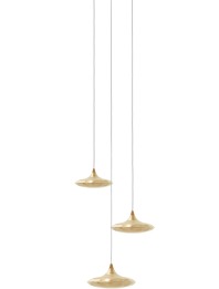 Lampin 13/15/17 Set 3 - Zieta - zestaw 3 × lampa wisząca – kolor Heat Flamed Gold (nr kat. ZE-LAMPIN-131517-SET3-GLD-40)
