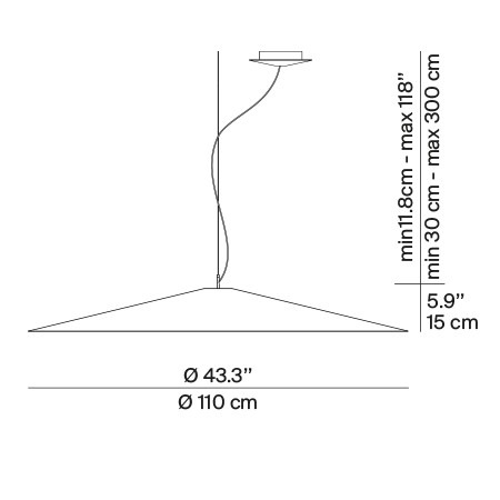 Koinè acoustic Ø 110 - Luceplan - lampa wisząca – zdjęcie 6
