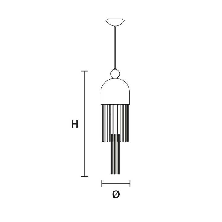Nappe Xm2 - Masiero - lampa wisząca – zdjęcie 2
