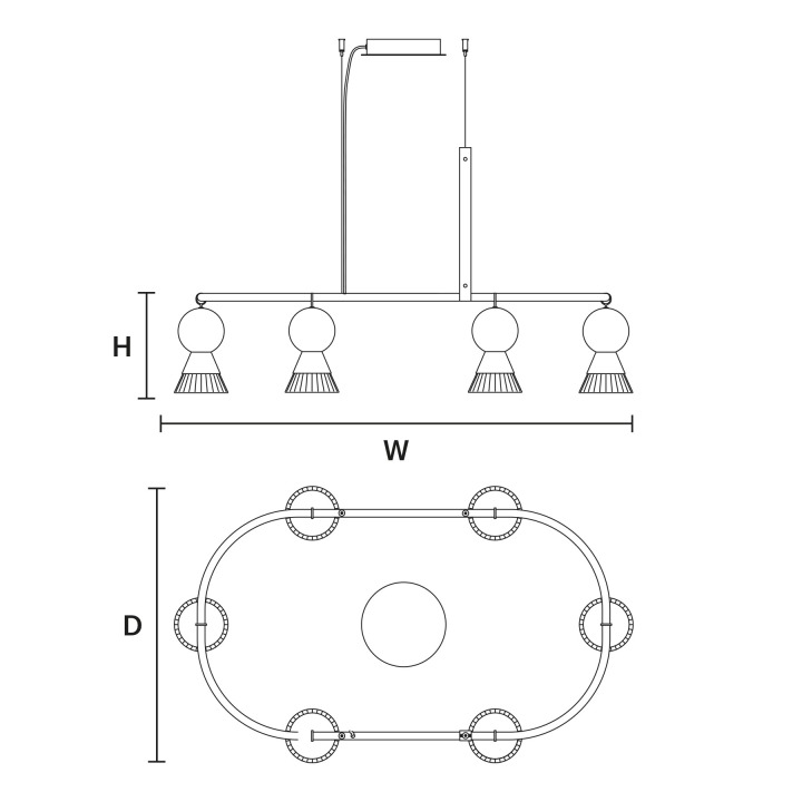 BŌZU S6 OV - Masiero - lampa wisząca – zdjęcie 2