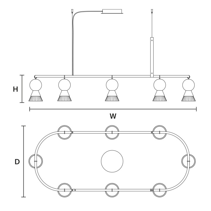BŌZU S8 OV - Masiero - lampa wisząca – zdjęcie 2
