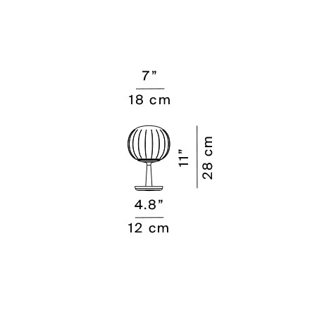 Lita Ø 18 cm - struktura stołowa - Luceplan - lampa stołowa – zdjęcie 6