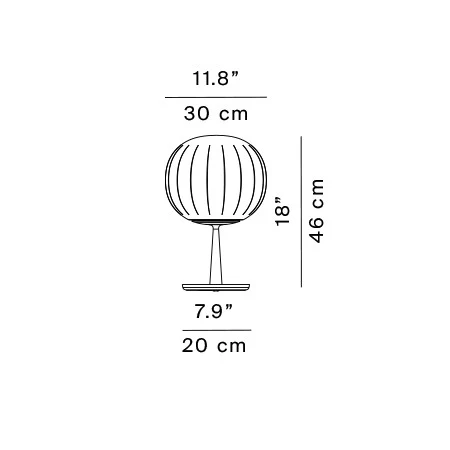 Lita Ø 30 cm - struktura stołowa - Luceplan - lampa stołowa – zdjęcie 6