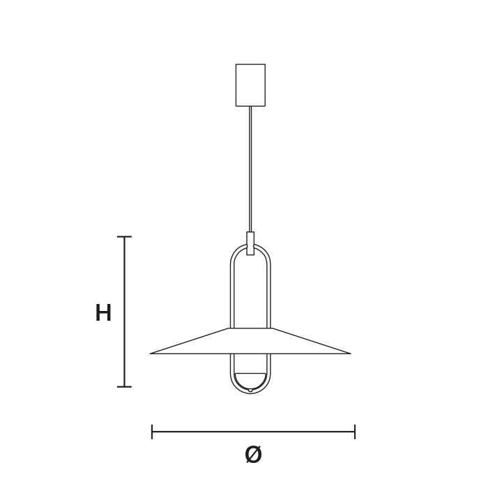 Luppiter S1 M 55 - Masiero - lampa wisząca – zdjęcie 2