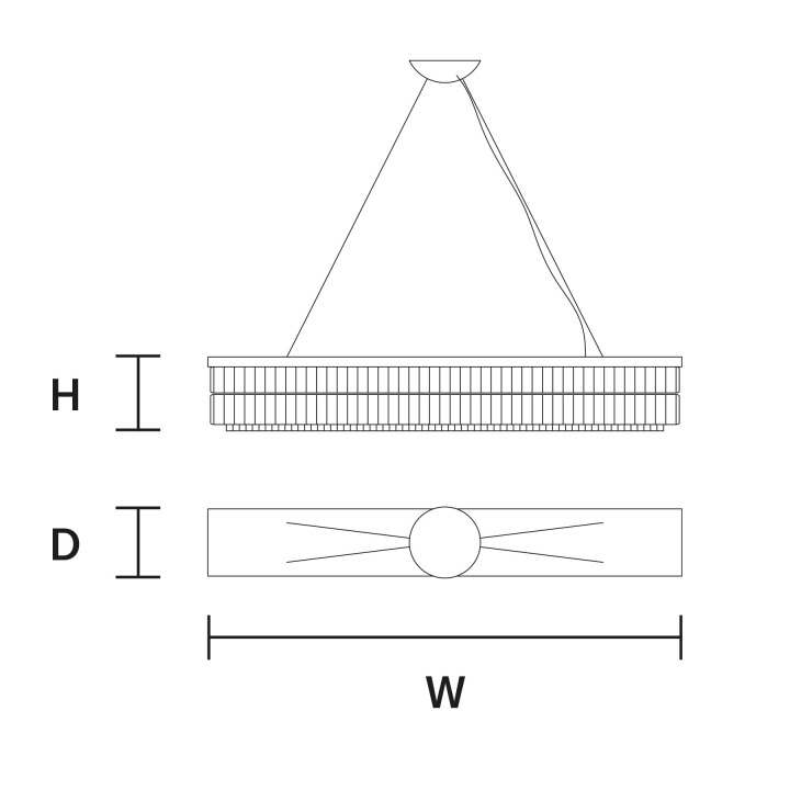 PALLADIO S 7/120/18 LN - Masiero - żyrandol – zdjęcie 2