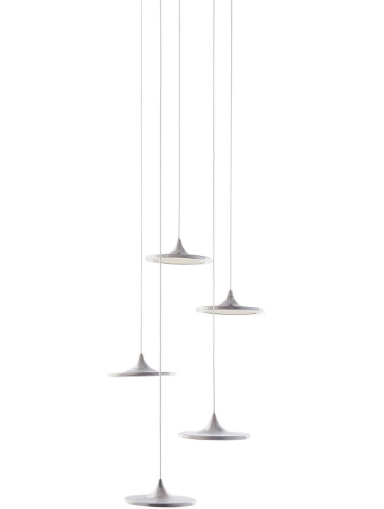 Luna Set 5 - Zieta - zestaw 5 × lampa stołowa – kolor Inox Polished (nr kat. ZE-LUNA-SET5-INX-40)