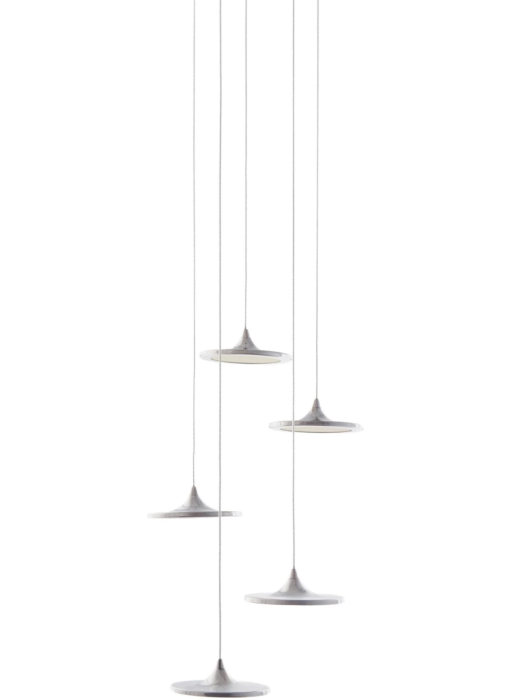 Luna Set 5 - Zieta - zestaw 5 × lampa stołowa – kolor Inox Polished (nr kat. ZE-LUNA-SET5-INX-40)