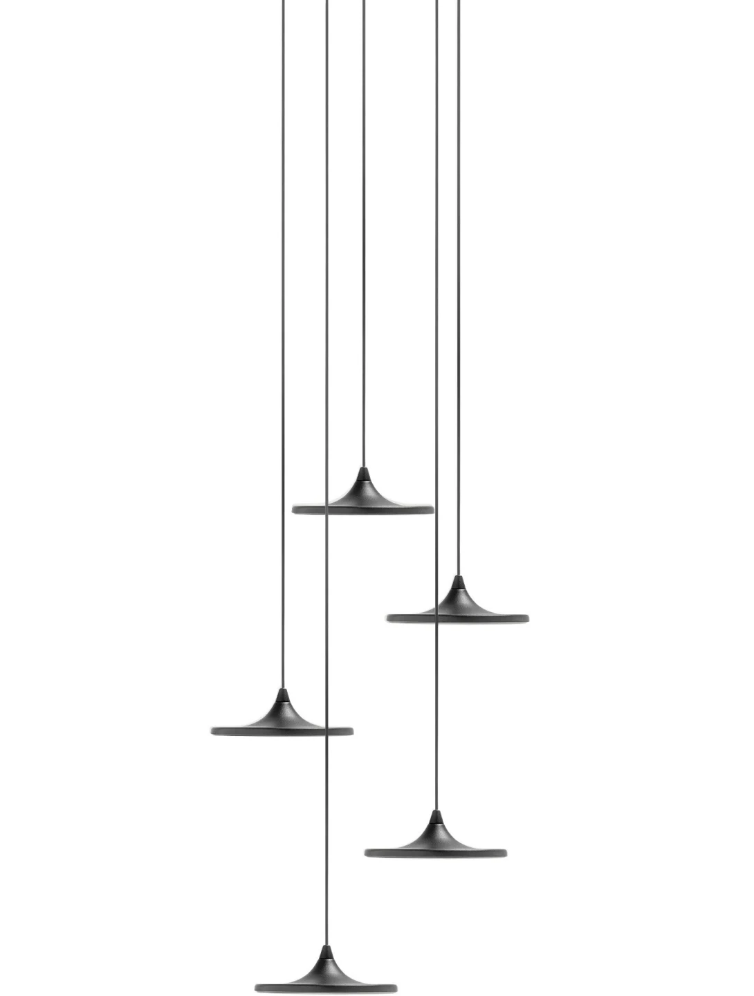 Luna Set 5 - Zieta - zestaw 5 × lampa stołowa – kolor Black Matt 9005 (nr kat. ZE-LUNA-SET5-BLK-40)