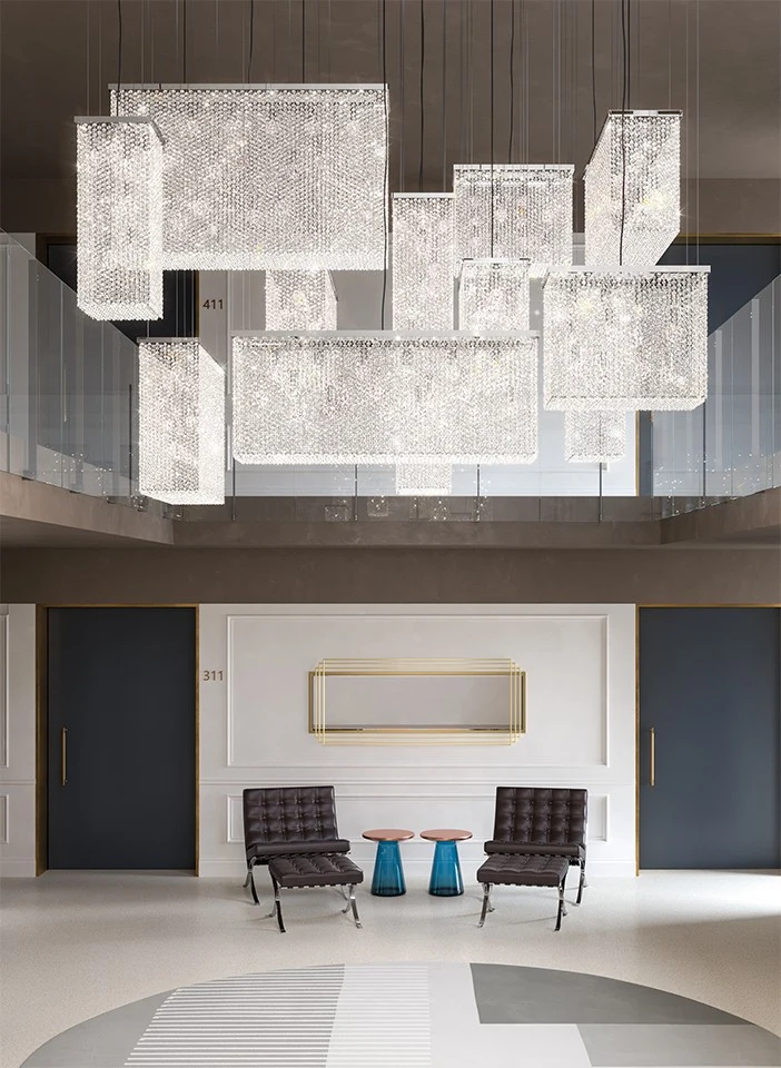 CUBO COMBO S12 200 SQ - Masiero - żyrandol